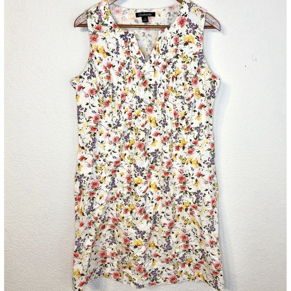 Chadwicks Dresses & Skirts - Vintage Chadwick's Linen Blend Floral Old Money Vacay Resort Dress Size Med